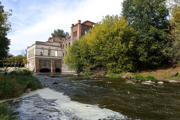 Remains of an old water mill. A building that generates clean, ecological energy