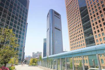 Fototapeta premium 汐留シオサイト ゆりかもめ ペデストリアンデッキ