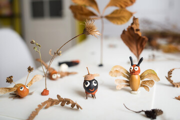 plasticine craft for kids. clay insects. childrens art and creative