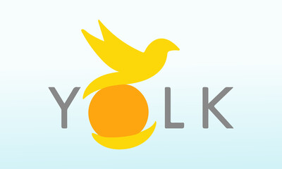 Yolk lettering design on gradient yellow color, art and design