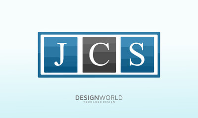Lettering JCS vector design template, art and design