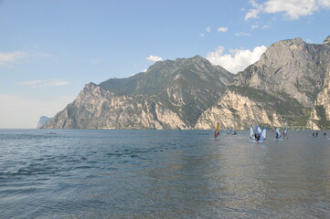 Hiking in the beautiful mountains of Val di Fiemme in the Dolomites of Northern Italy, Europe