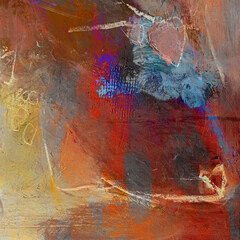 Multicolor brush strokes in oil structure. Grunge fine art mixed media texture. Artistic detailed background. Interesting designed pattern. Prints backdrop.