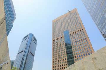 Obraz premium 汐留シオサイト 高層建築