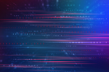 2d illustration Abstract futuristic electronic circuit technology background