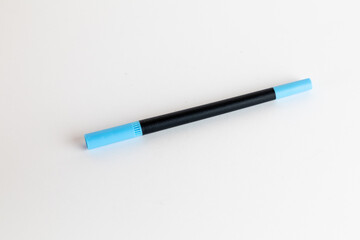 Light blue. Color marker with double brush tip. Ideal for adult and children's coloring books, manga, comics, calligraphy.