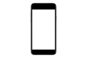 New realistic mobile phone smartphone mockup with blank screen isolated on white background, mockup...