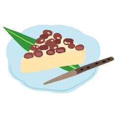 夏越しの祓えの和菓子　水無月とクロモジ