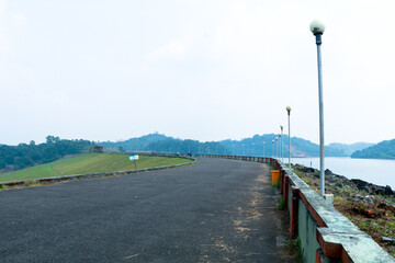 Beautiful scenery from the Banasura sagar dam in Western Ghats, Wayanad, Kerala