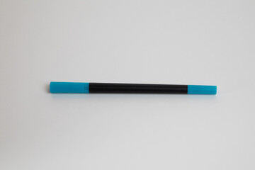 Aquamarine. Color marker with double brush tip. Ideal for adult and children's coloring books, manga, comics, calligraphy.