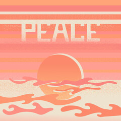 magical world in pink clouds and sun shine