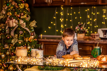 Cozy winter evenings at home. Concept of Christmas and new year holidays at home.