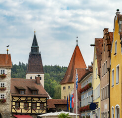 Fototapeta premium Historic buildings in Berching