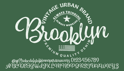 Vector illustration on the theme of denim, raw and jeans in New York City.