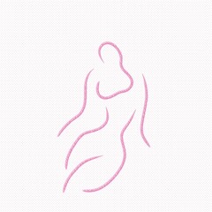 silhouette of a woman drawing logo design