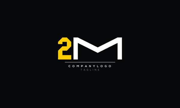 2M Abstract initial monogram letter alphabet logo design