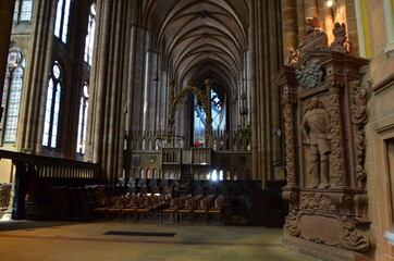 Interior view of the Elisabeth church in Marburg