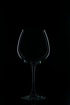 photo of a glass on a dark background