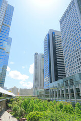 Obraz premium 品川の高層オフィス群