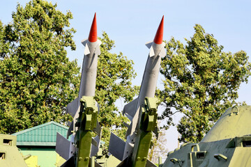 missile aimed at the blue sky