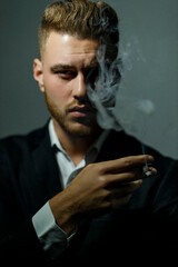 portrait of a man with a cigar