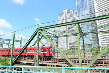 京急八ツ山橋鉄橋とJR