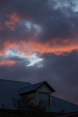 clouds over the house