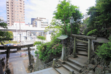 品川神社　富士塚