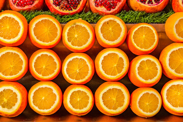 Oranges at Market Display