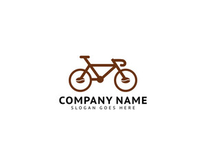 Coffee bicycle logo vector illustration