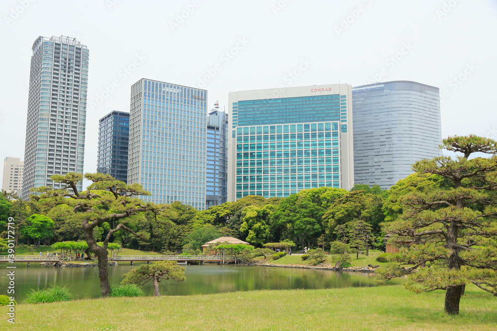 Poster 浜離宮庭園と汐留シオサイト