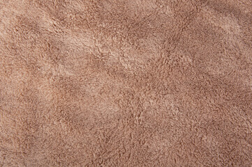 Brown fabric fluffy material texture background