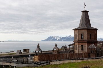 Barentsburg, russian village in Spitsbergen Island, Svalbard