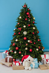 decor new year presents Christmas tree interior holiday