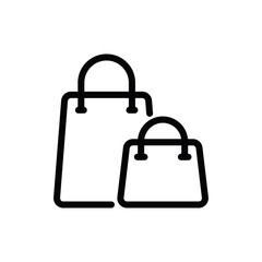 shopping bag icon vector symbol template