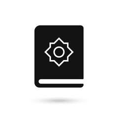 Holy Quran book icon, islam and religion, vector graphics