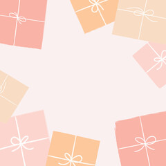 Gift Box Icon, Gift Box Illustration, Birthday Present, Gift Tag, Vector Illustration Background