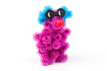 elements of children's designer of Velcro, isolated on white background