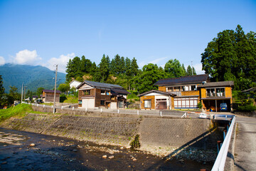 Fototapeta premium 三条市の田園風景