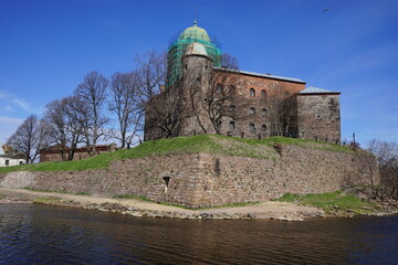 Fototapeta na wymiar Vyborg castle in spring