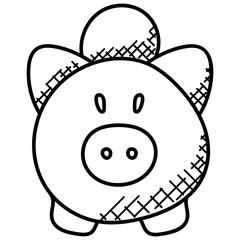 Obraz premium A cute small piggy bank for save money 