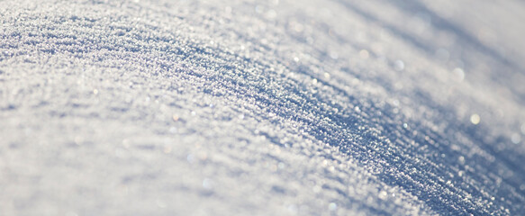 Snow, winter, christmas background. Web banner with copy space.