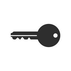 Latch Door Key Black Icon Vector Illustration Art