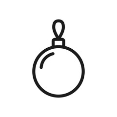 Christmas ball icon. Decoration for the new year. Decorations for Christmas. Vector illustration
