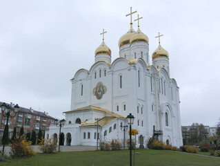 Fototapeta na wymiar Russia, Bryansk November 4, 2020. BRYANSK CATHEDRAL OF the HOLY TRINITY. 