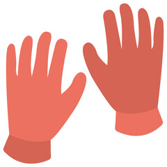 
A pair of work gloves 
