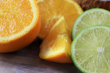 orange and lime