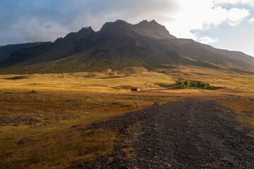 Icelandic mountain road in Iceland