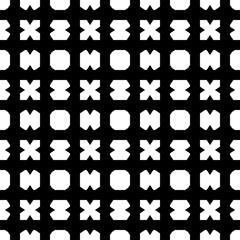 Seamless pattern. Figures vector. Ethnic ornament. Geometric motif. Folk image. Simple shapes backdrop. Tribal wallpaper. Digital paper, web design, textile print. Mosaics background