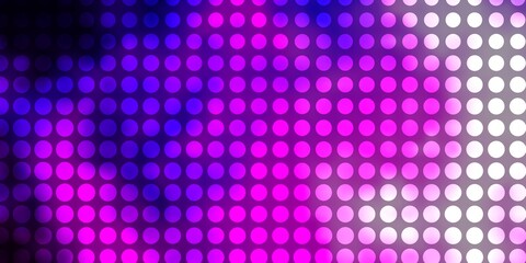 Obraz premium Light Purple, Pink vector backdrop with circles.
